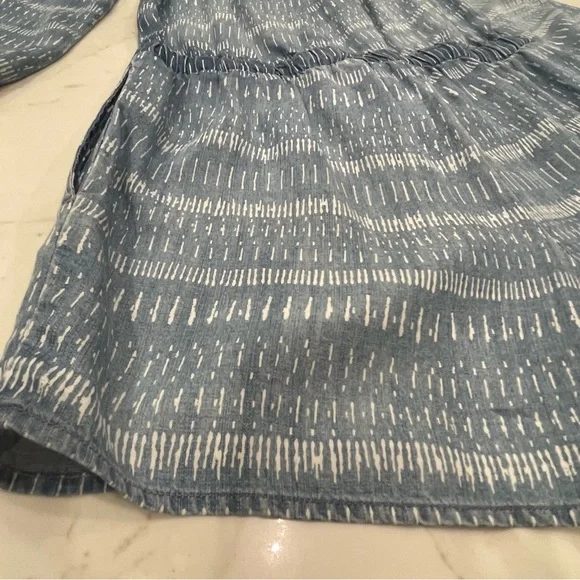 Cloth & Stone Blue Printed Off-Shoulder Women’s Romper - Picture 12 of 12